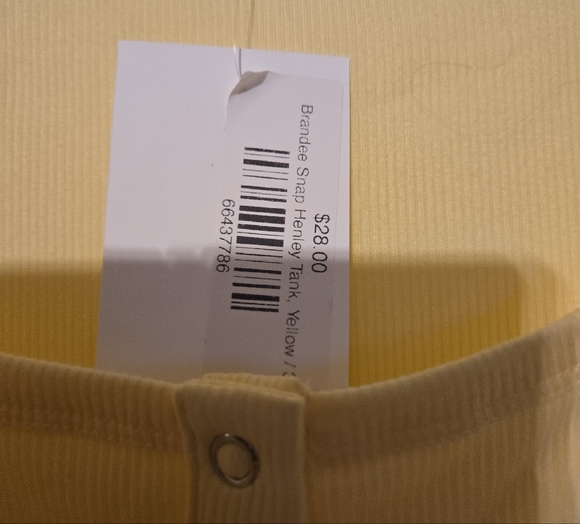 Womens Sleeveless Henley Tank Top - Picture 3 of 3